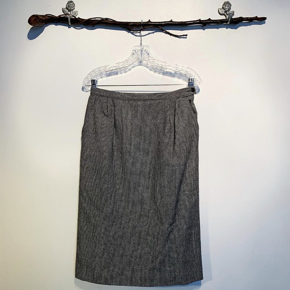 Black and White Pendleton Skirt